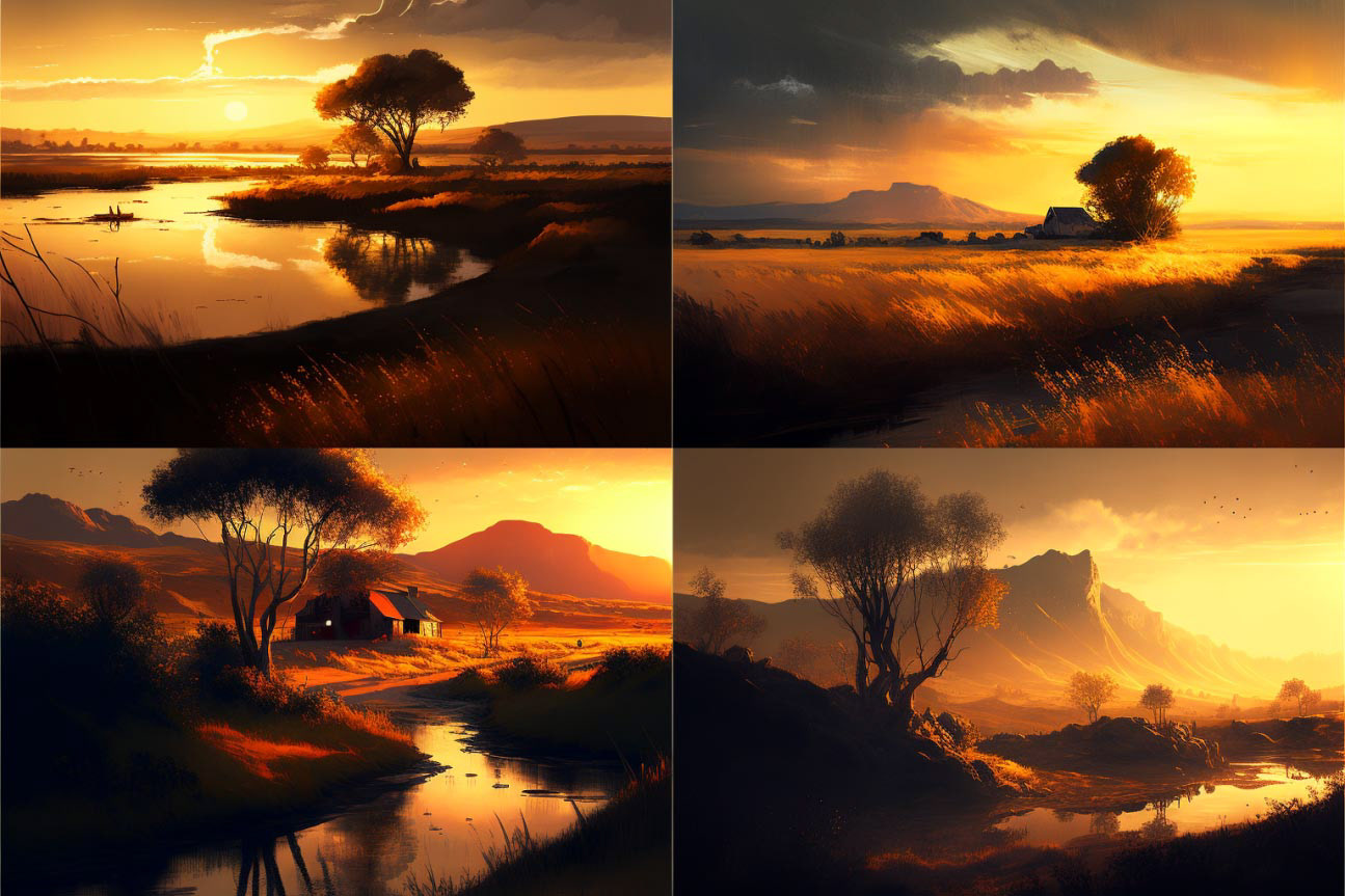 landscape, golden hour