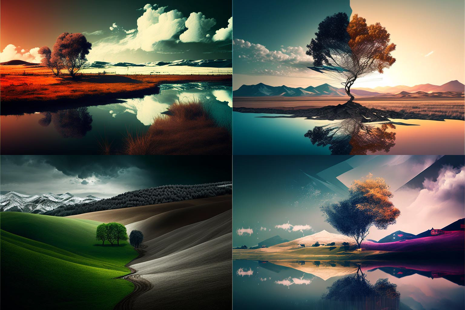 landscape, Dichromatism