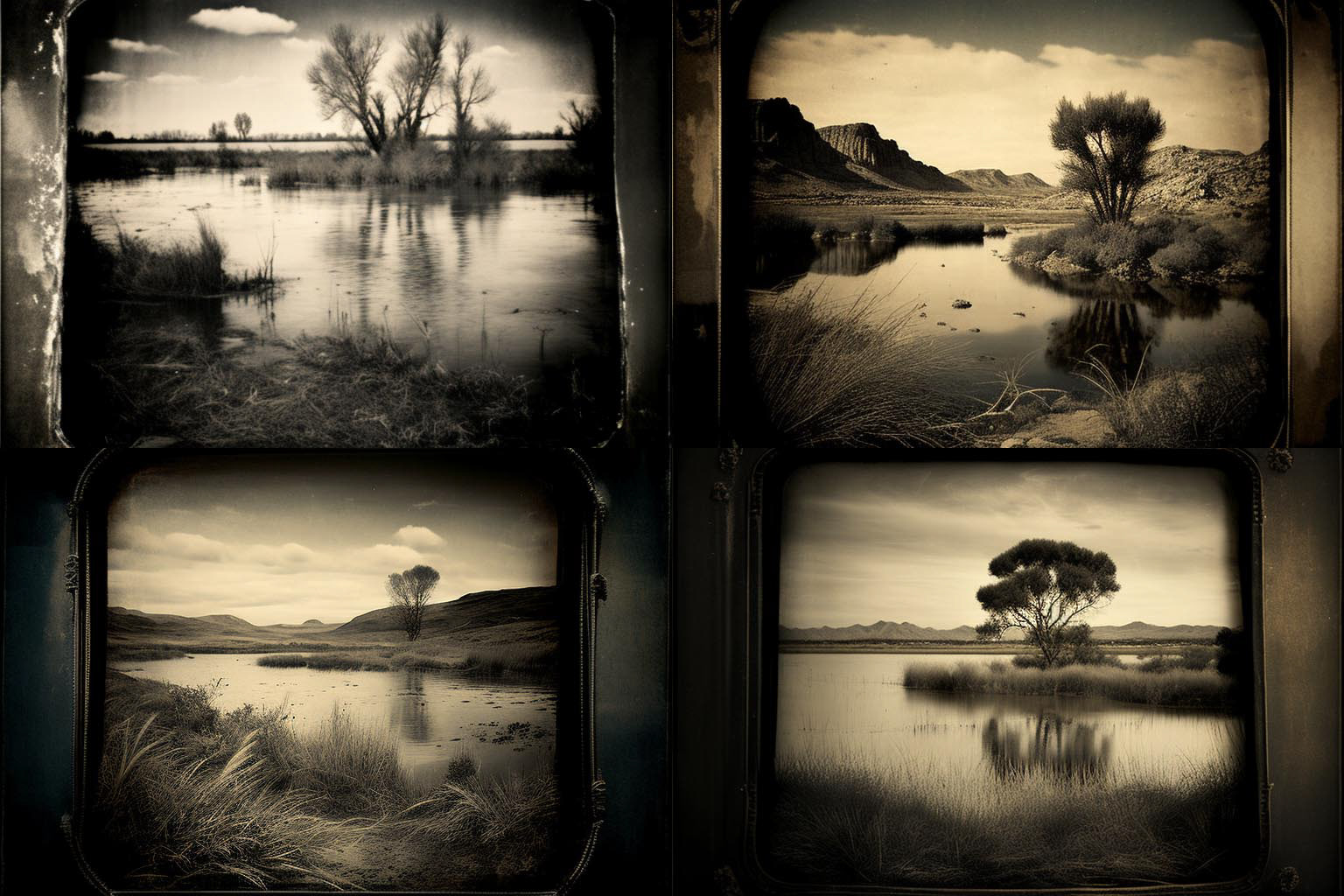 landscape, Ambrotype