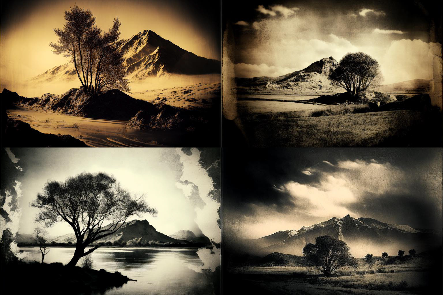 landscape, Melainotype