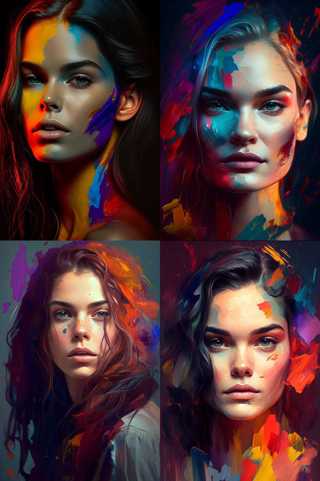 Portrait, Polychromatic Colors