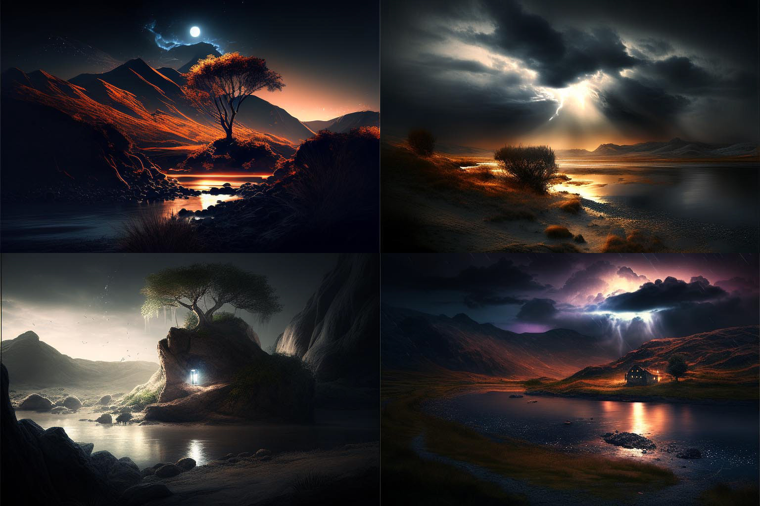 landscape, Strobe Light