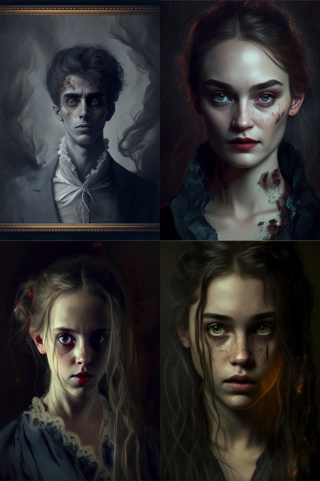portrait, spooky