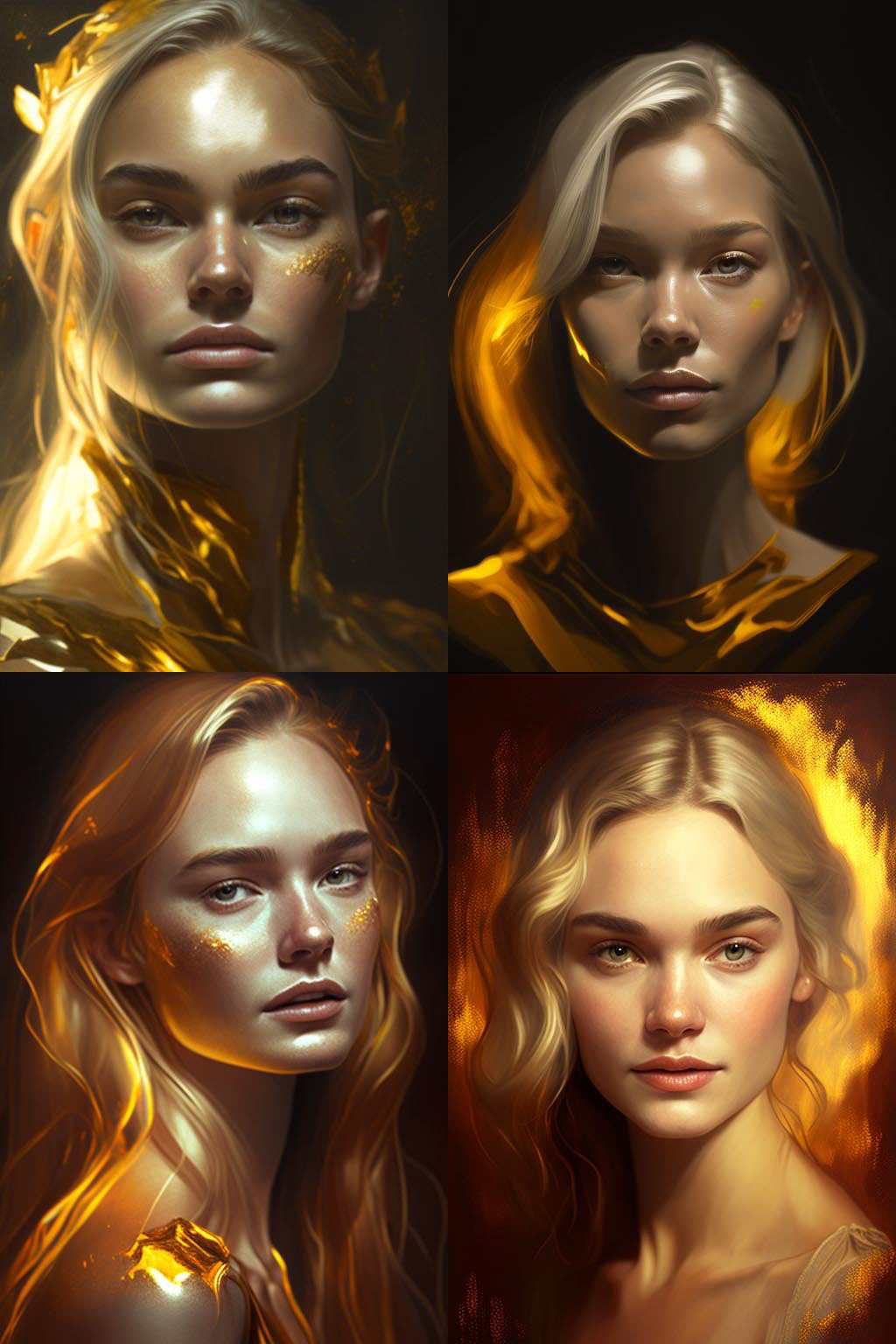 Portrait, golden