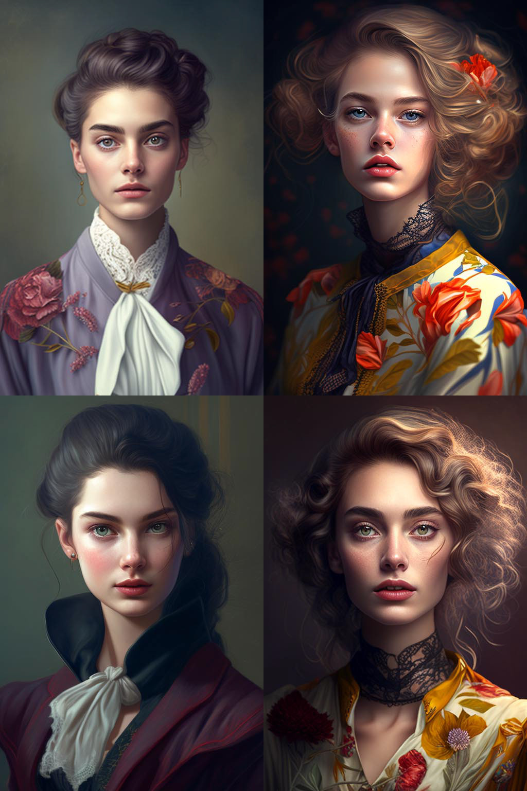 Portrait, New Romantics fashion style