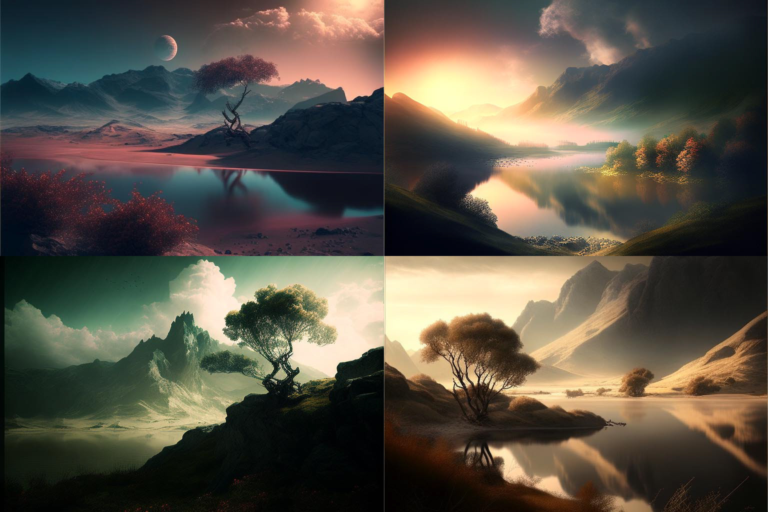 landscape, ethereal