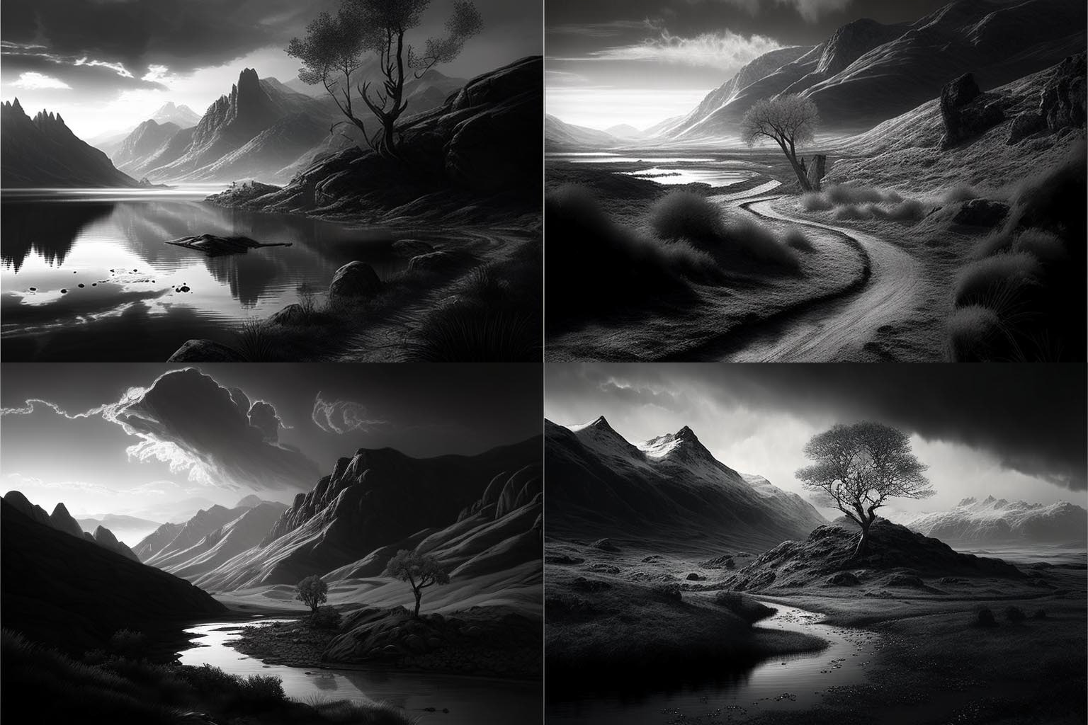 landscape, Desaturated