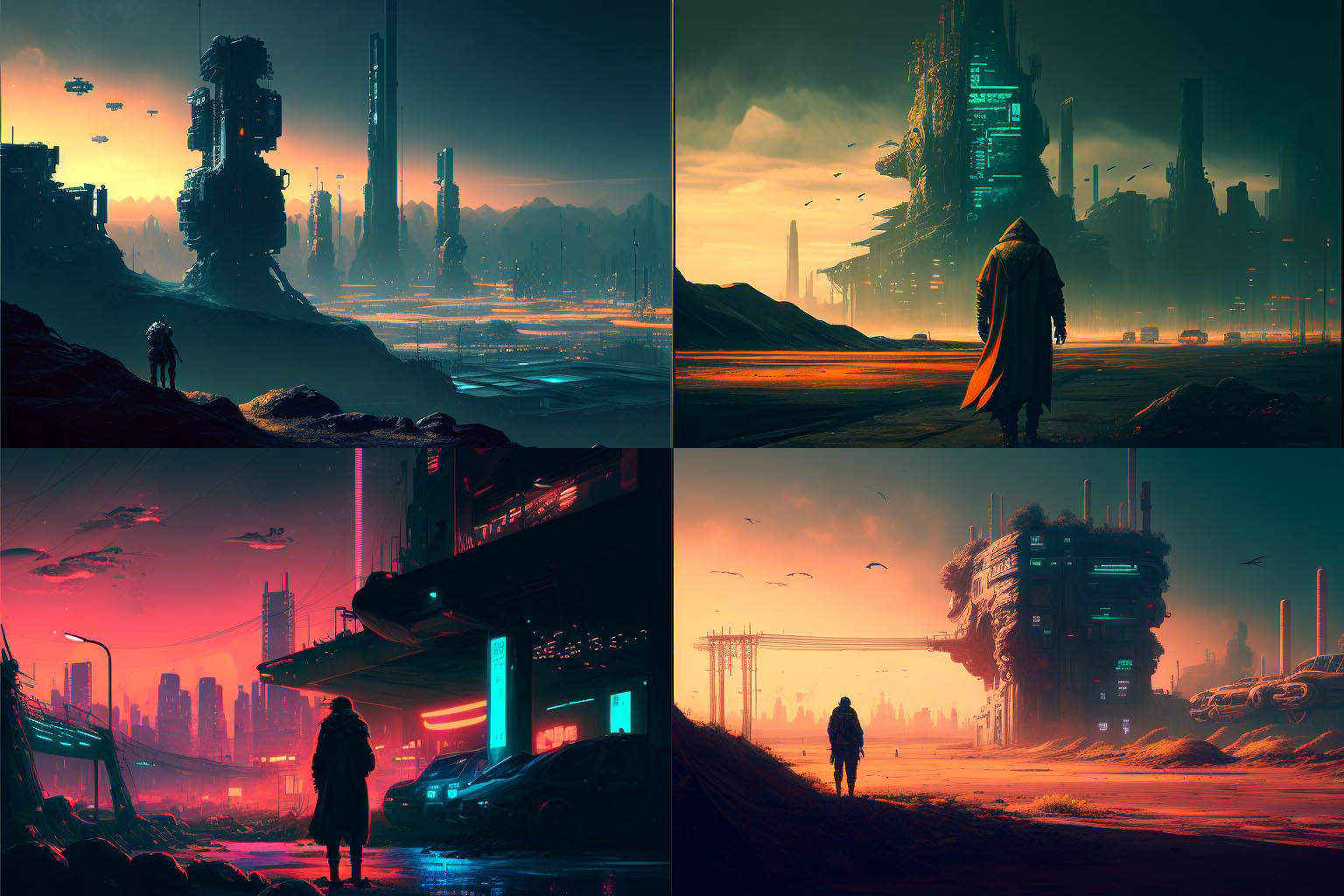 landscape, cyberpunk