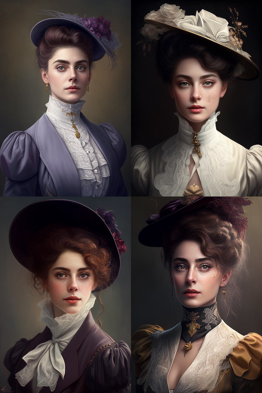 Portrait, La Belle Époque fashion style