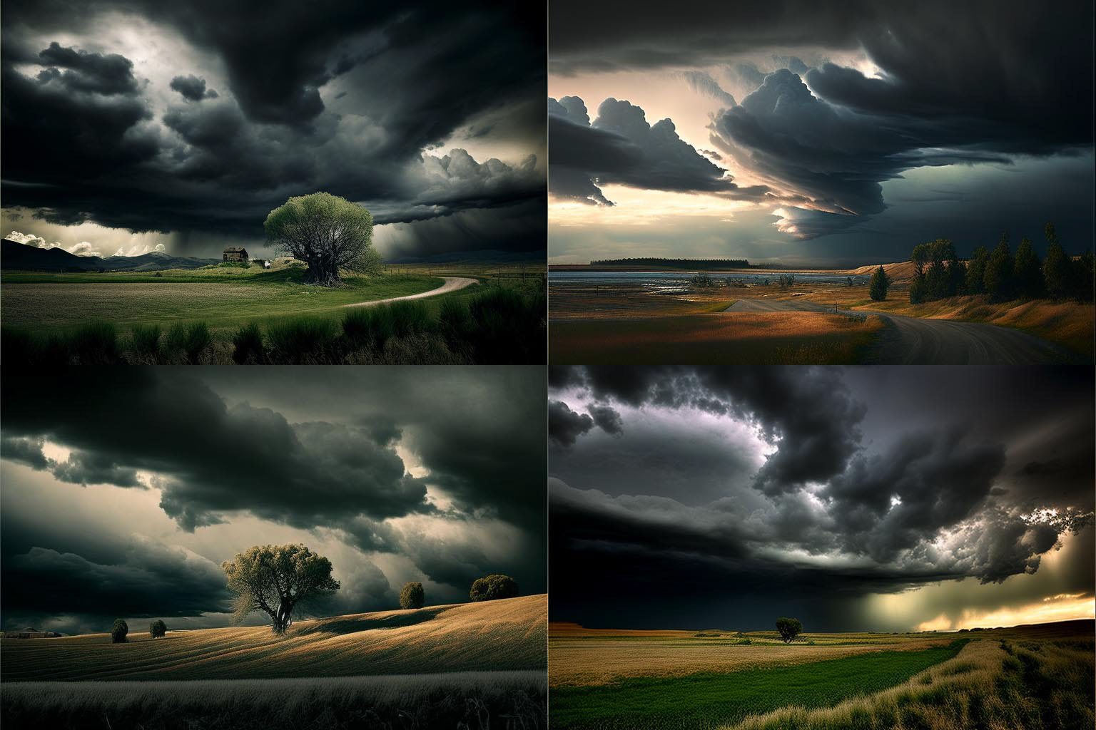 landscape, Threatening clouds