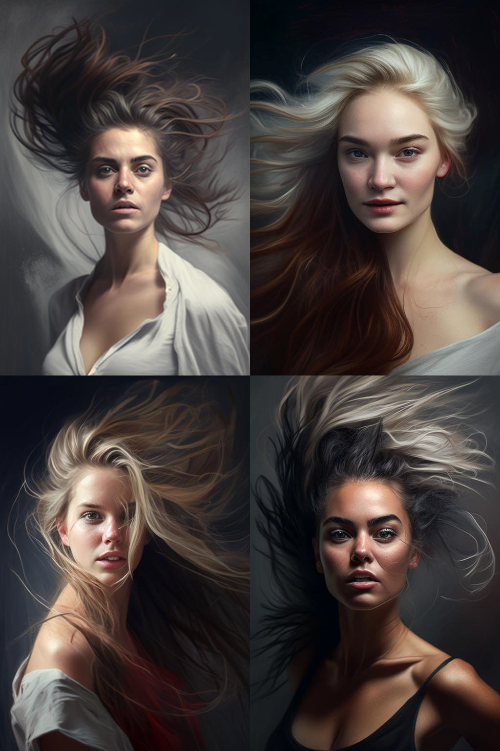 Portrait, Playing with Hair Pose