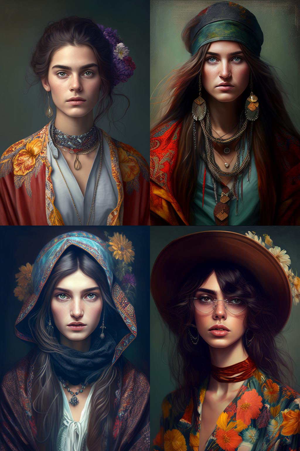 Portrait, Bohemiam fashion style