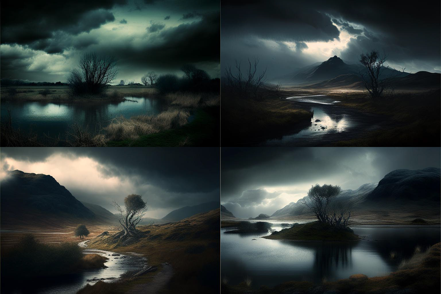 landscape, moody