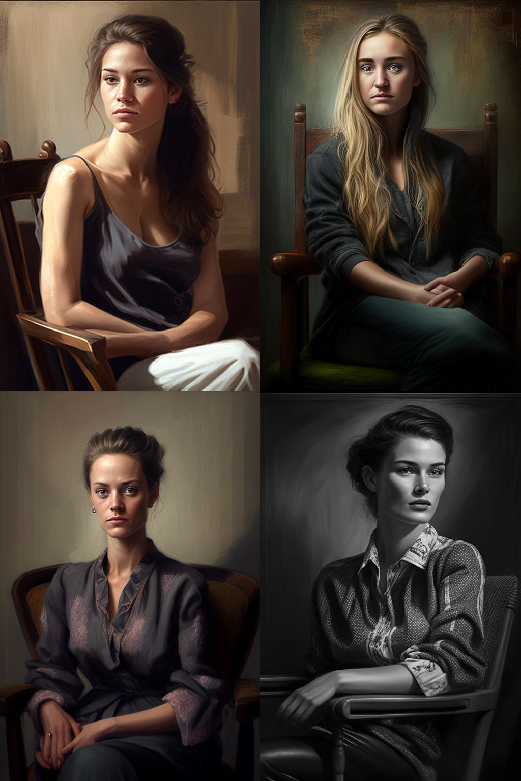 Portrait, Seating pose