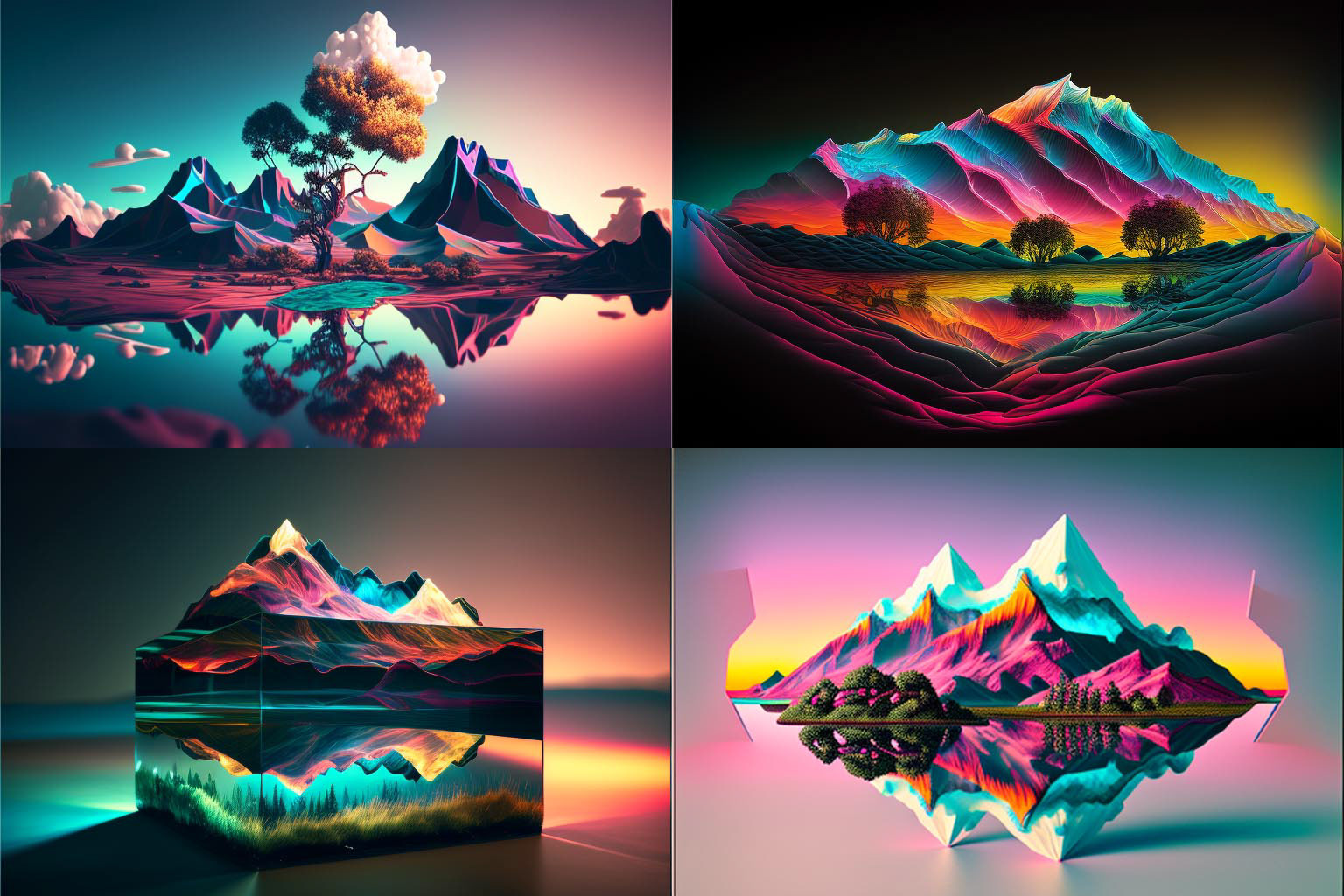 landscape, holographic