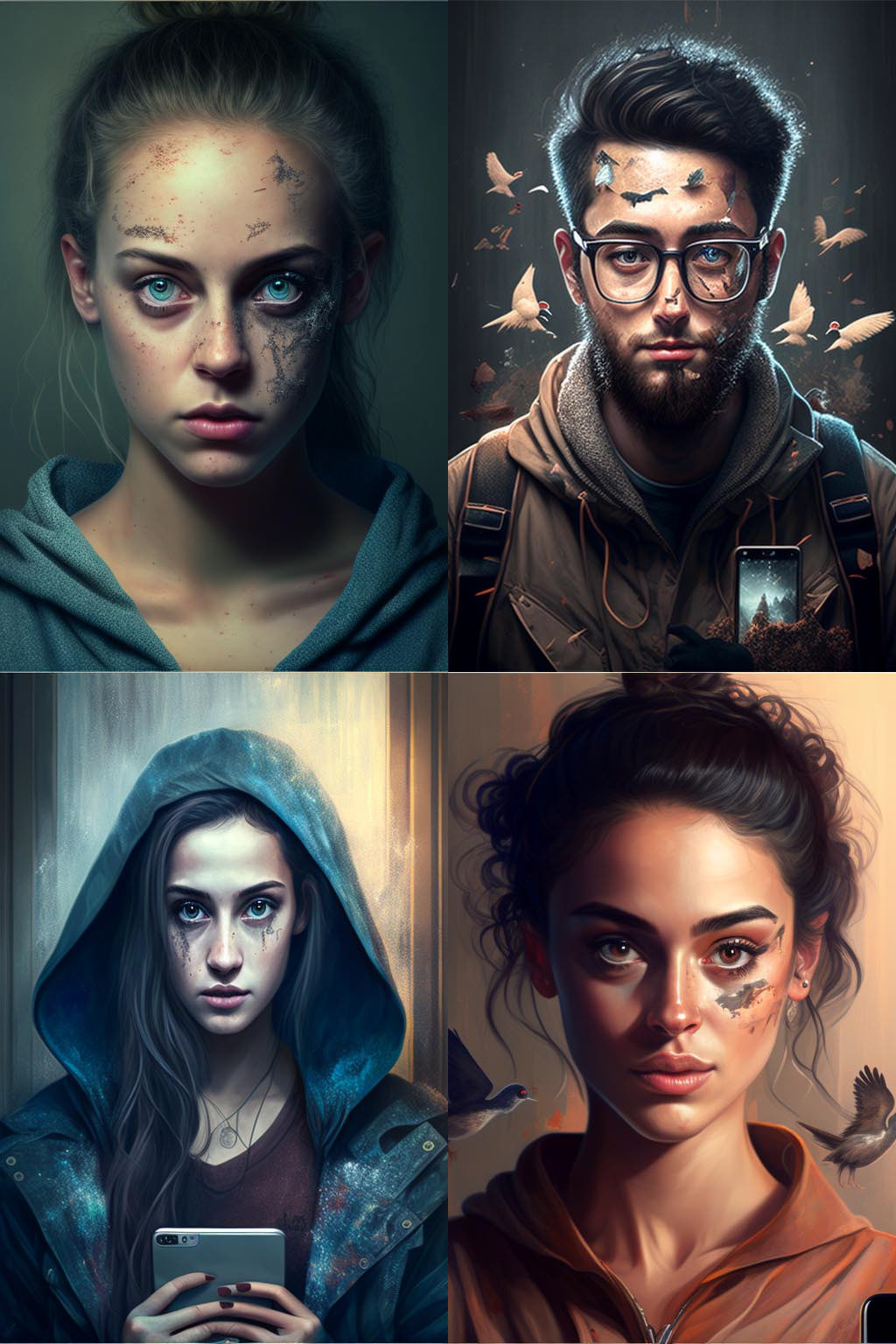portrait, social media