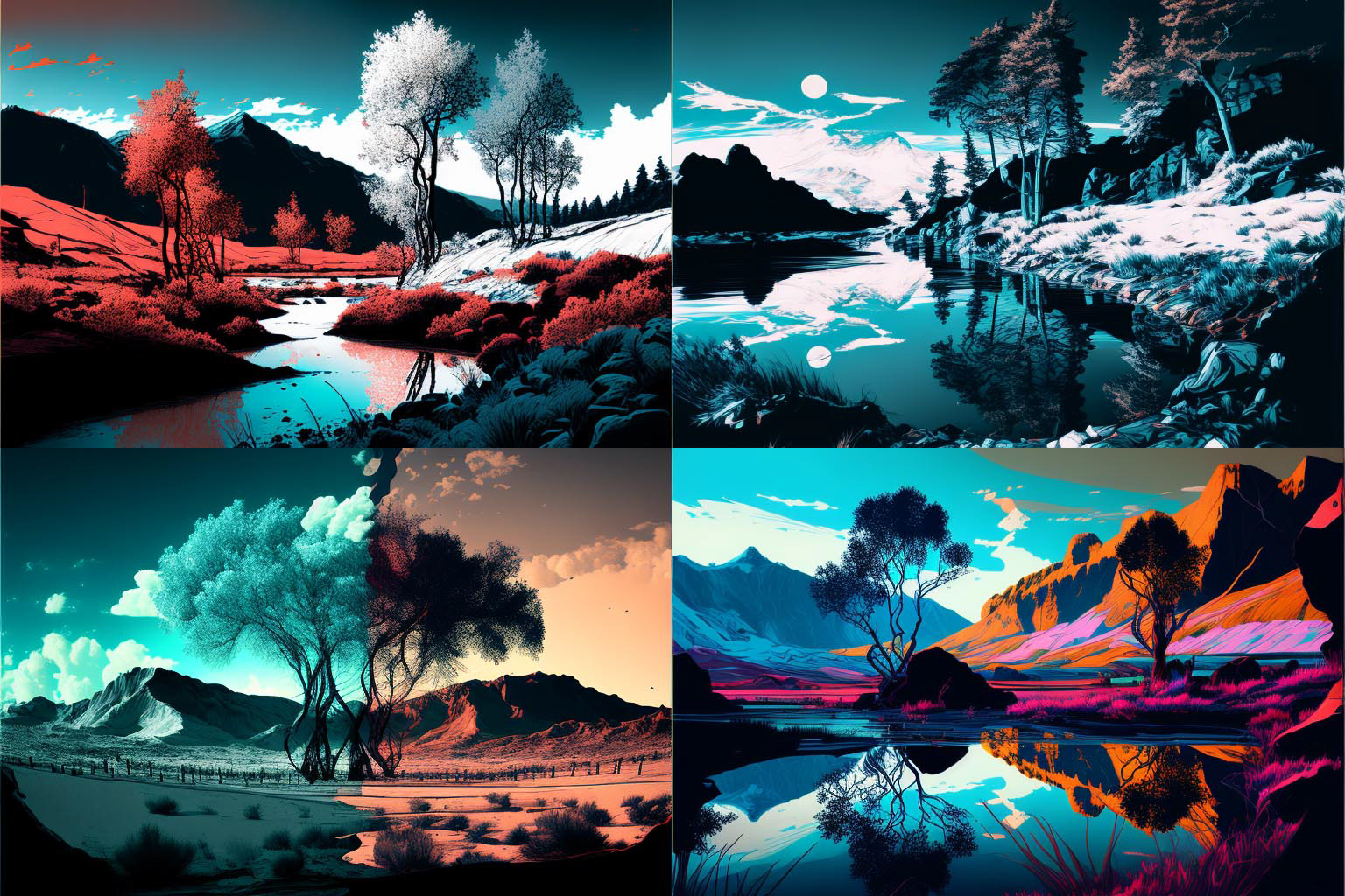 landscape, Inverted Colors