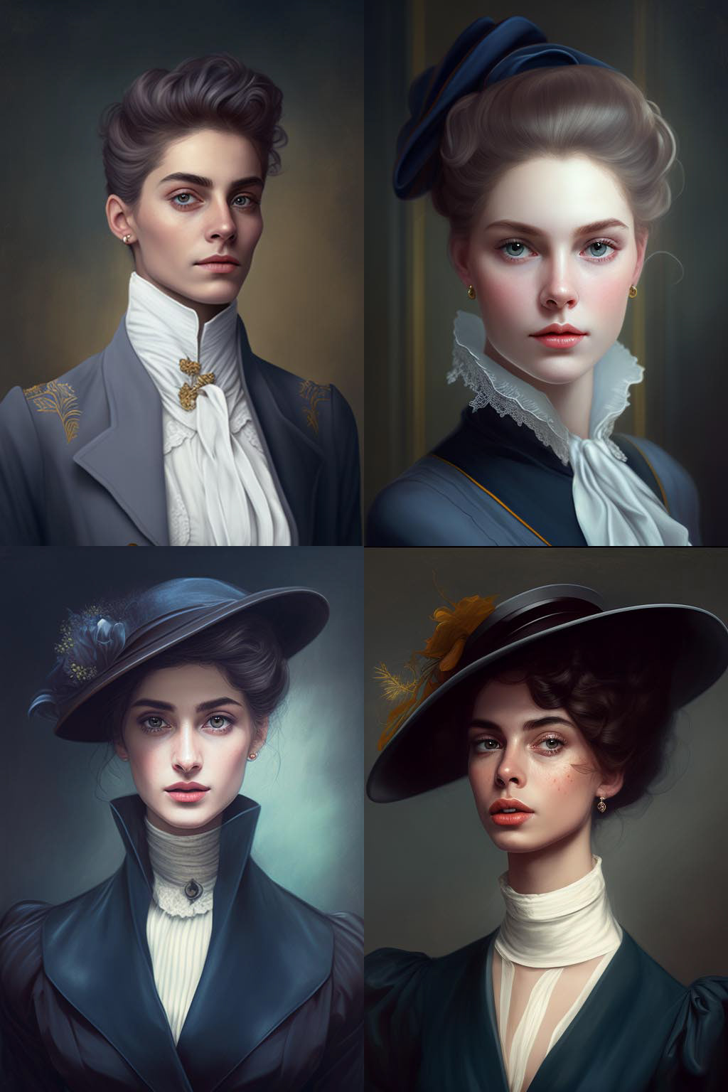 Portrait, Fin de Siècle fashion style