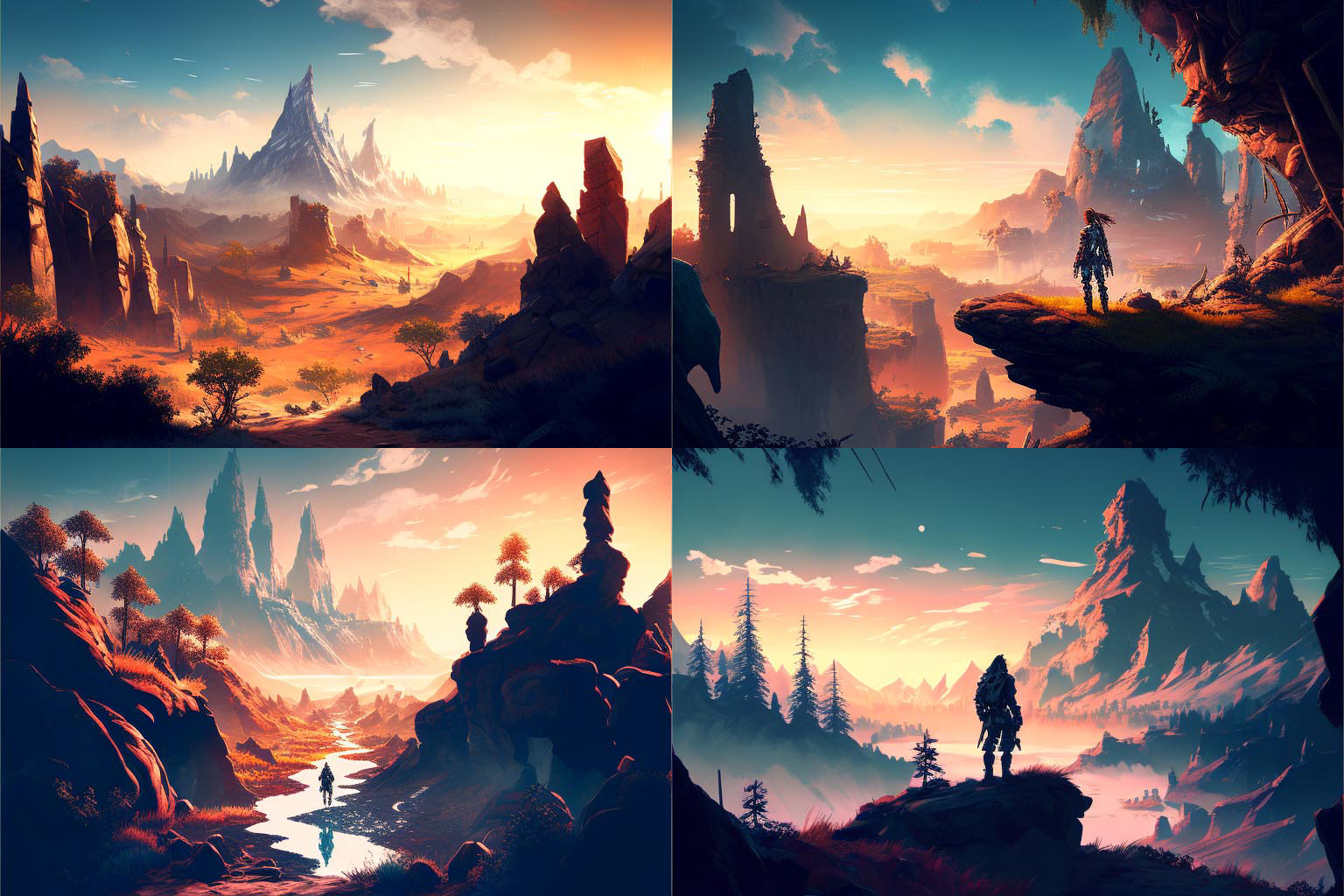 landscape, Horizon Zero Dawn Style