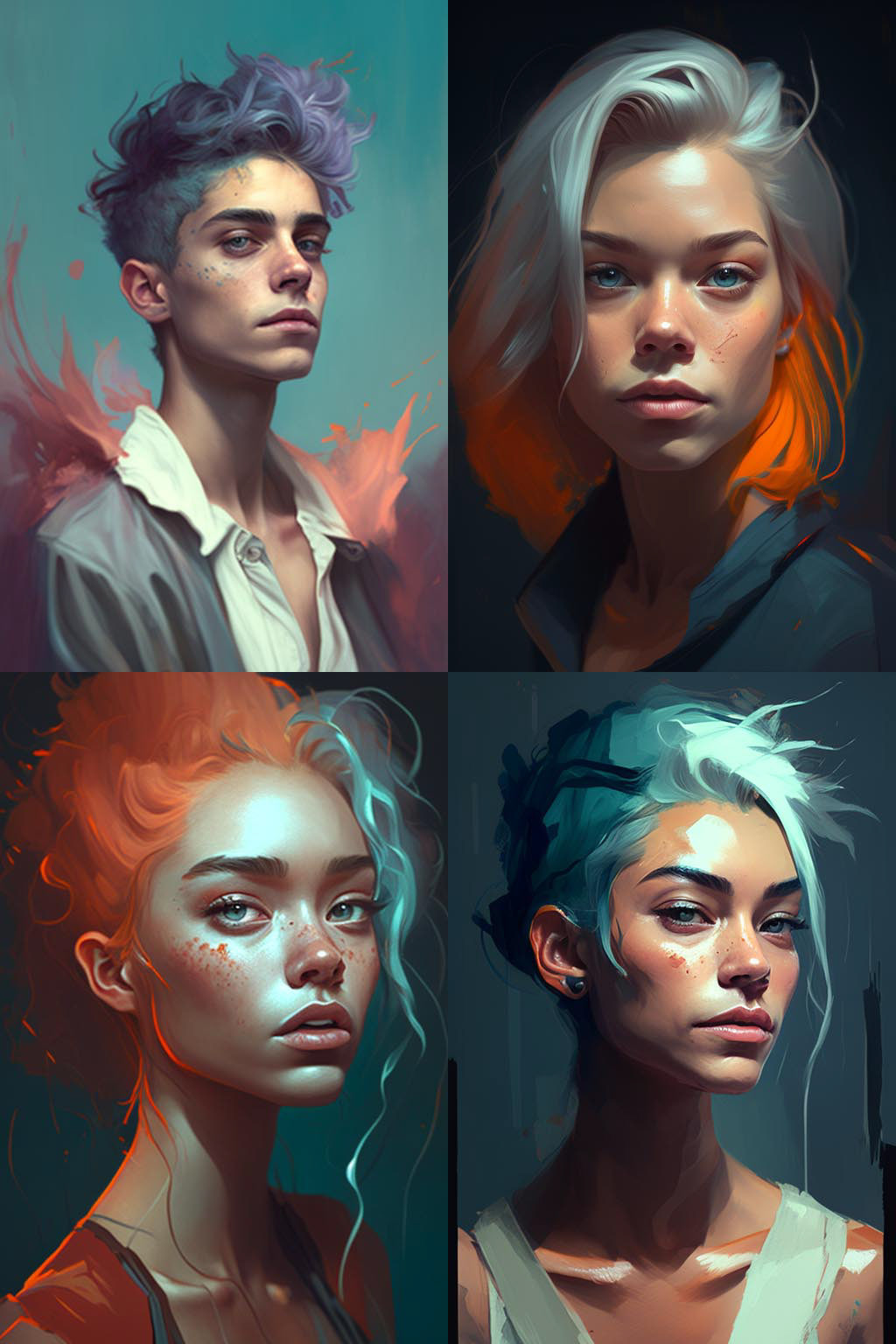 Portrait, Cool Color Palette
