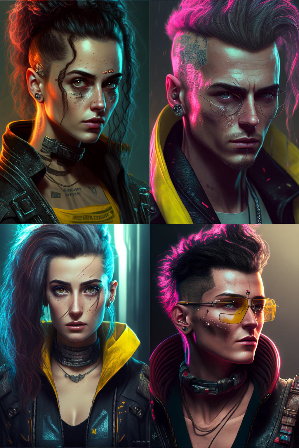 portrait, Cyberpunk 2077 Style