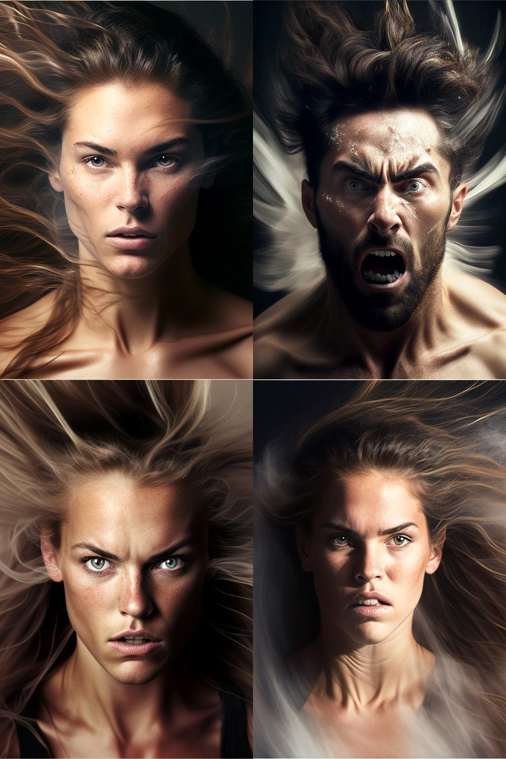 portrait, high speed shot