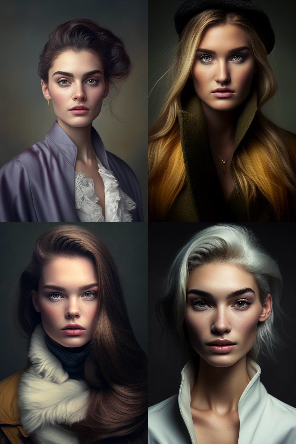 Portrait, fashion model posing