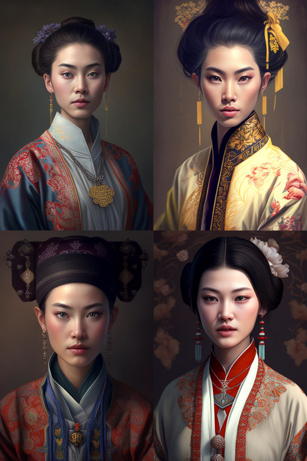 Portrait, Oriental fashion style