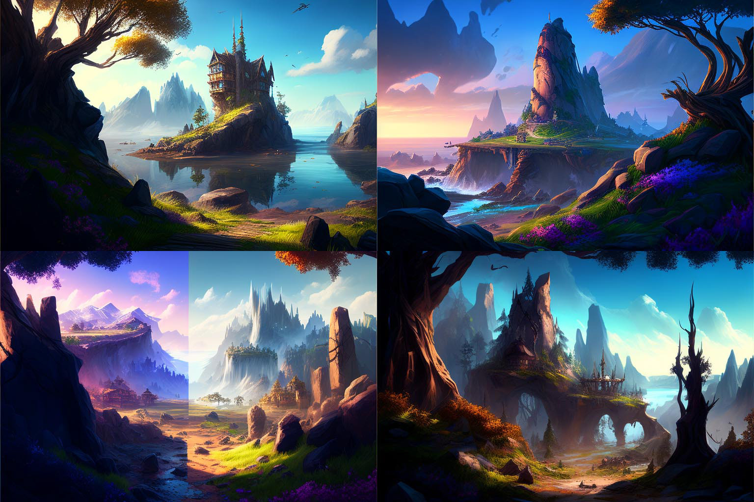 landscape, World of Warcraft Style