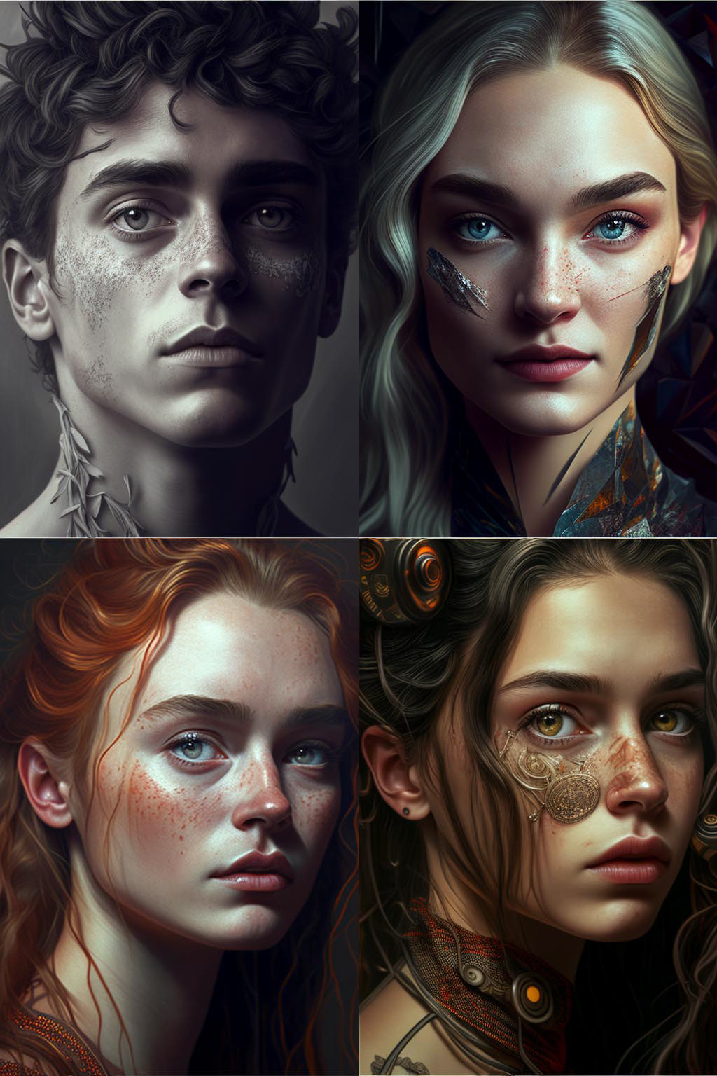 portrait, complex details