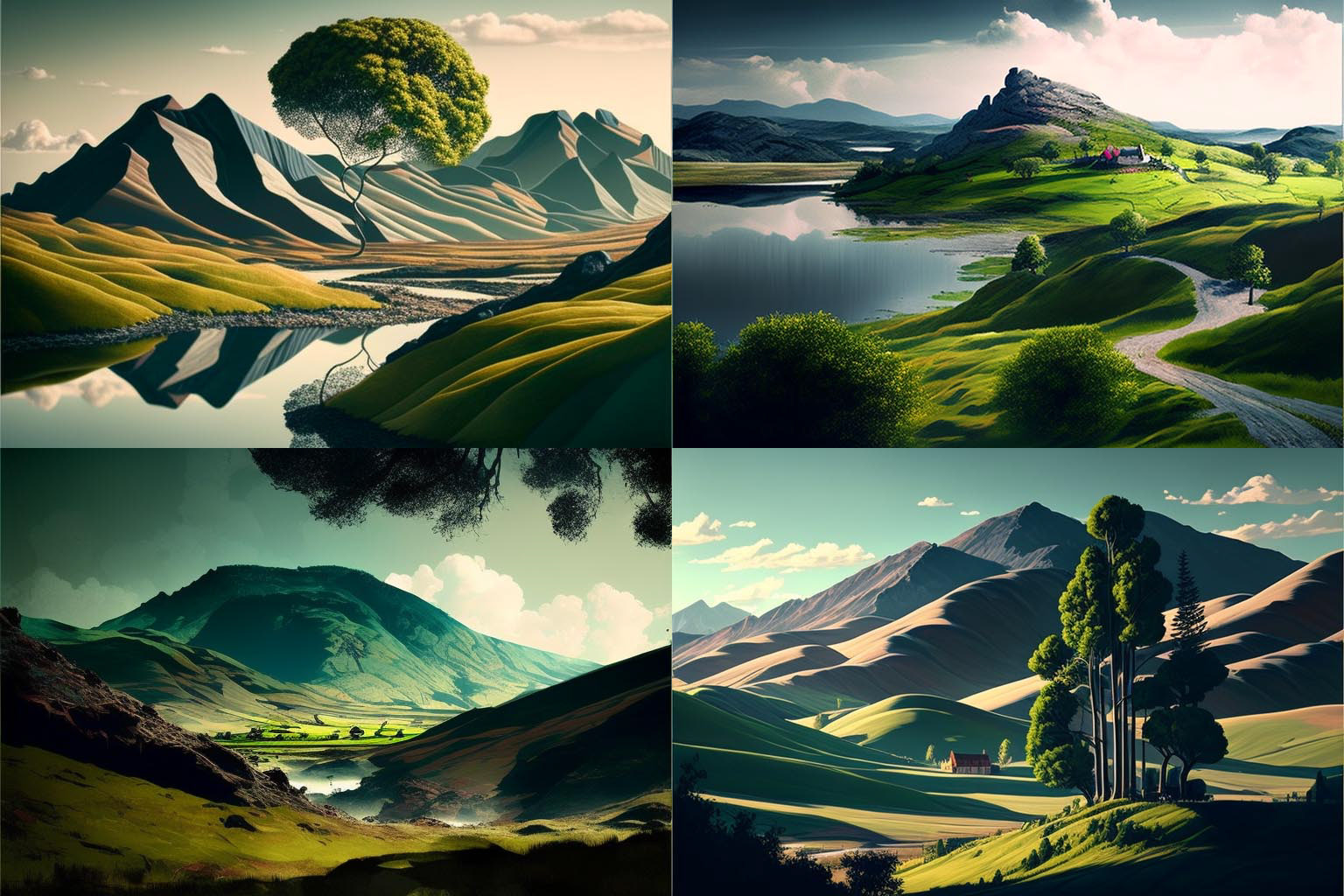landscape, zoom in