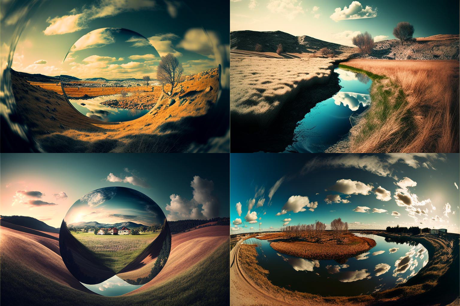 landscape, lens distortion