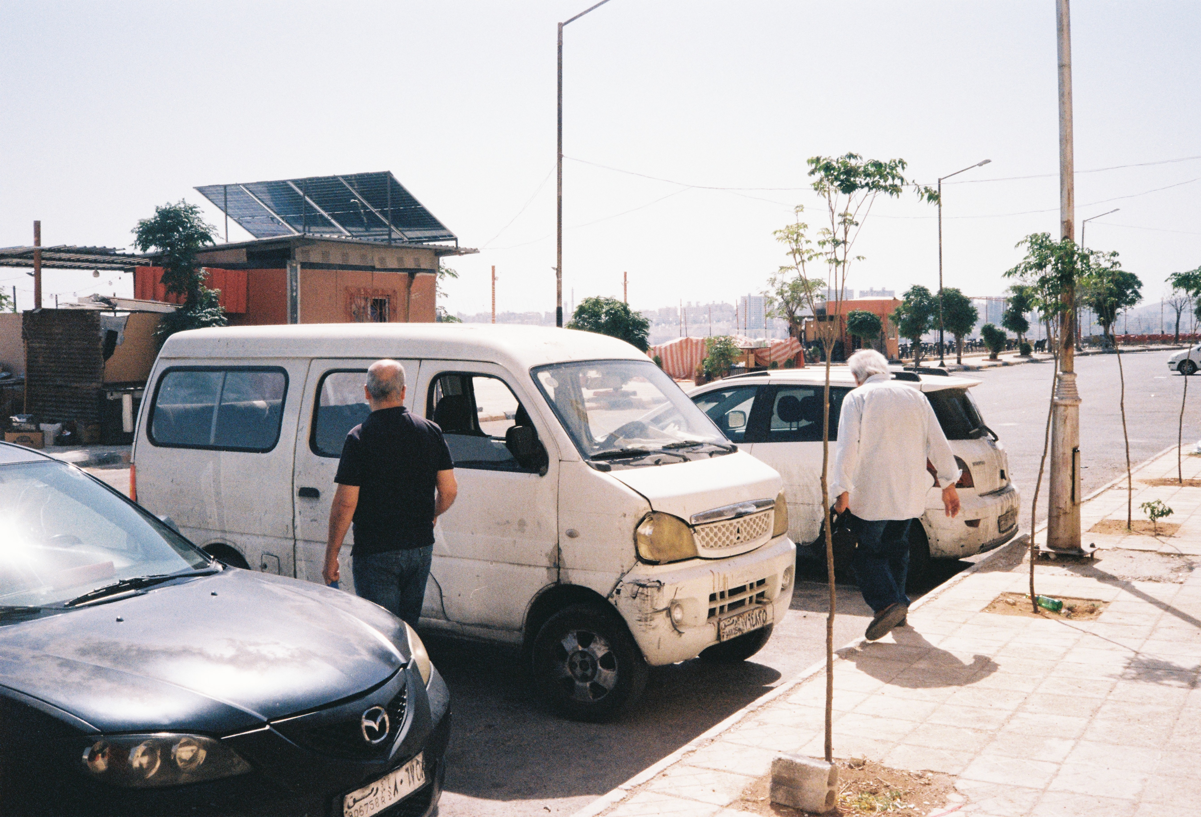 My father (left), and family friend and storyteller Abu Ayham (right)