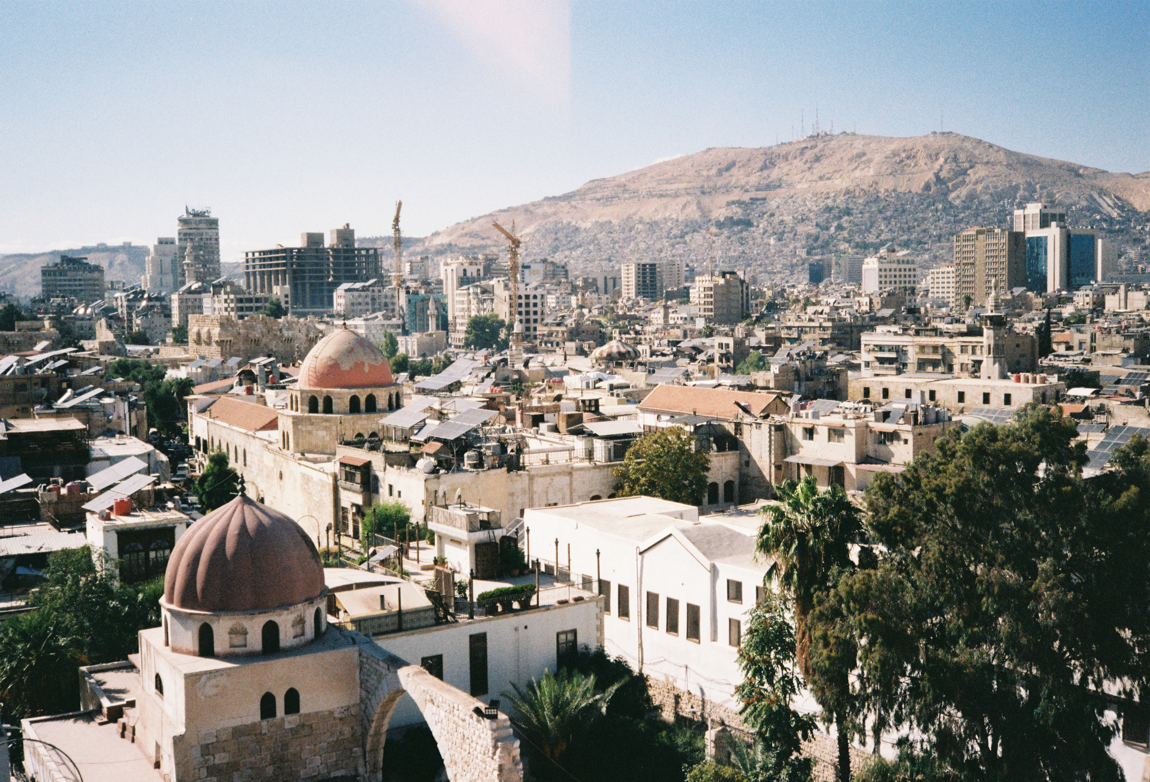 The view of Old Damascus from the top of a minaret in the Umayyad Mosque
