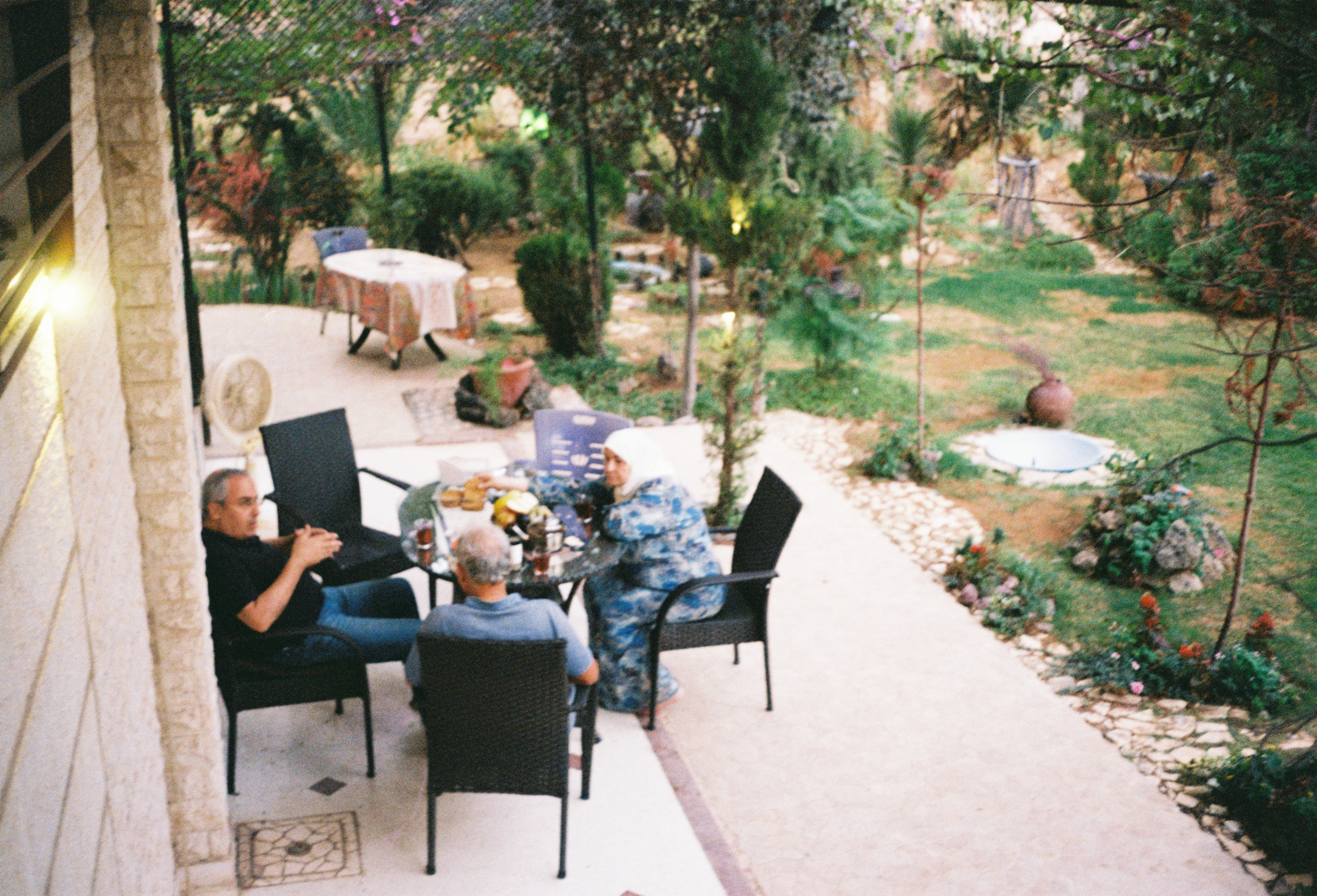 Tea and snacks in my aunts garden.