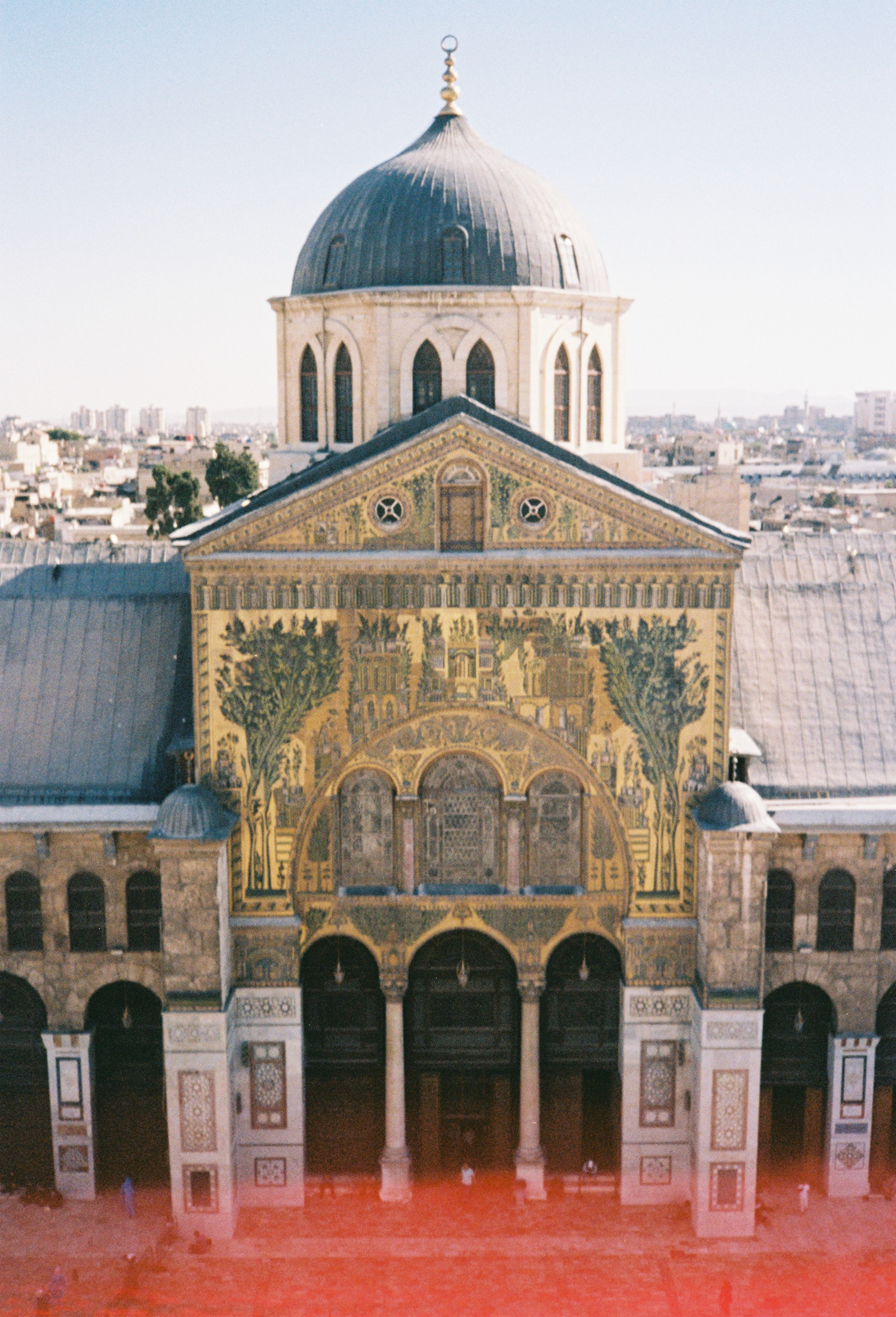Umayyad Mosque, blending Roman, Byzantine, and early Islamic architecture