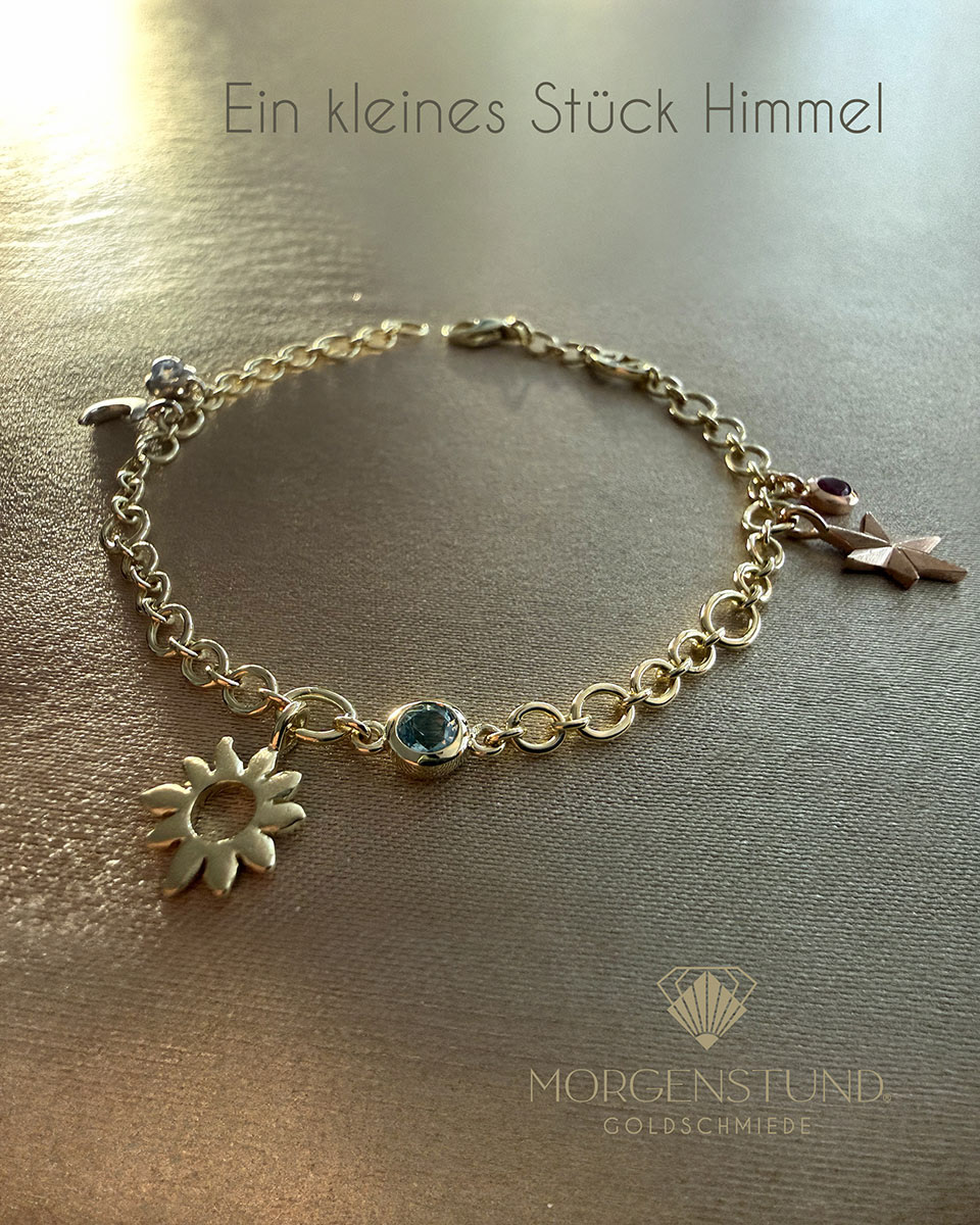 "Ein kleines Stück Himmel" Armband - MORGENSTUND® Goldschmiede