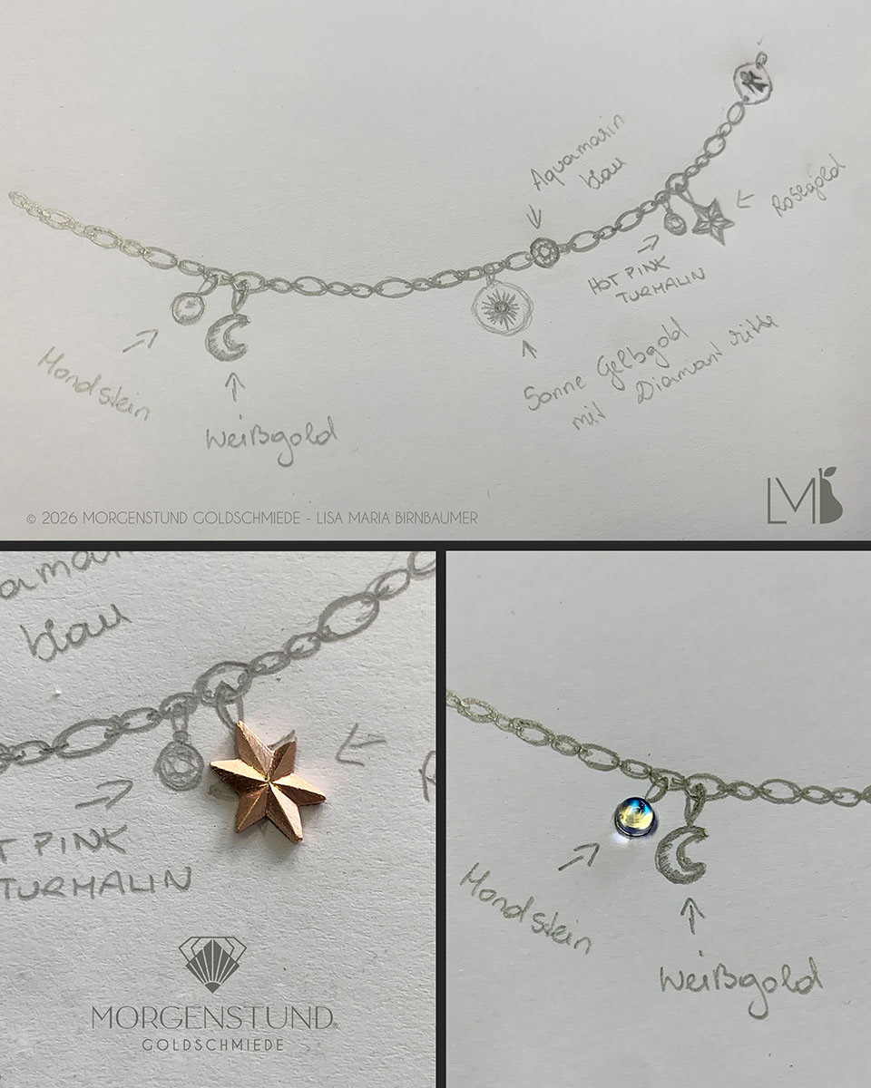 "Ein kleines Stück Himmel" Armband - MORGENSTUND® Goldschmiede