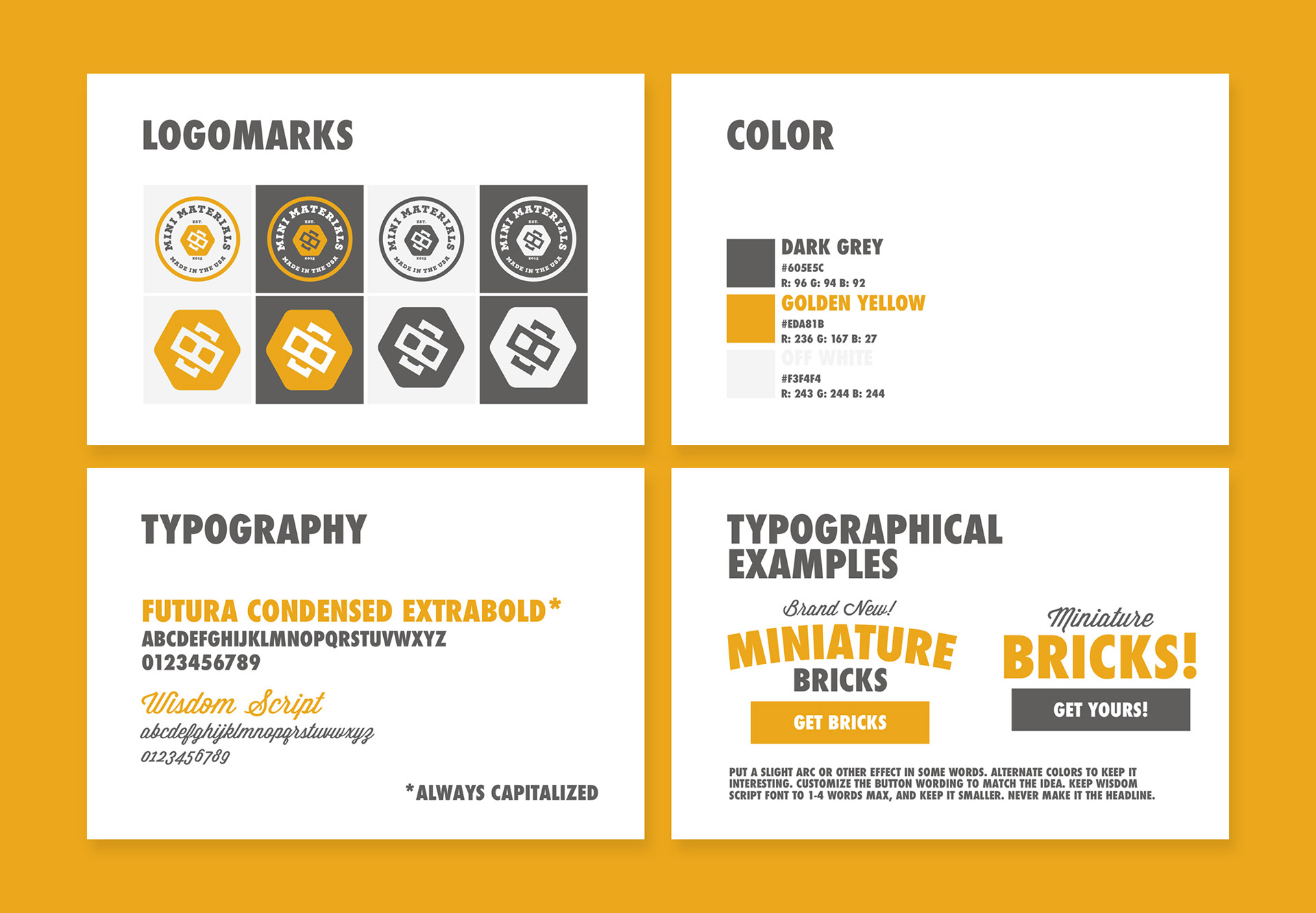 Mini Materials Brand Guidelines