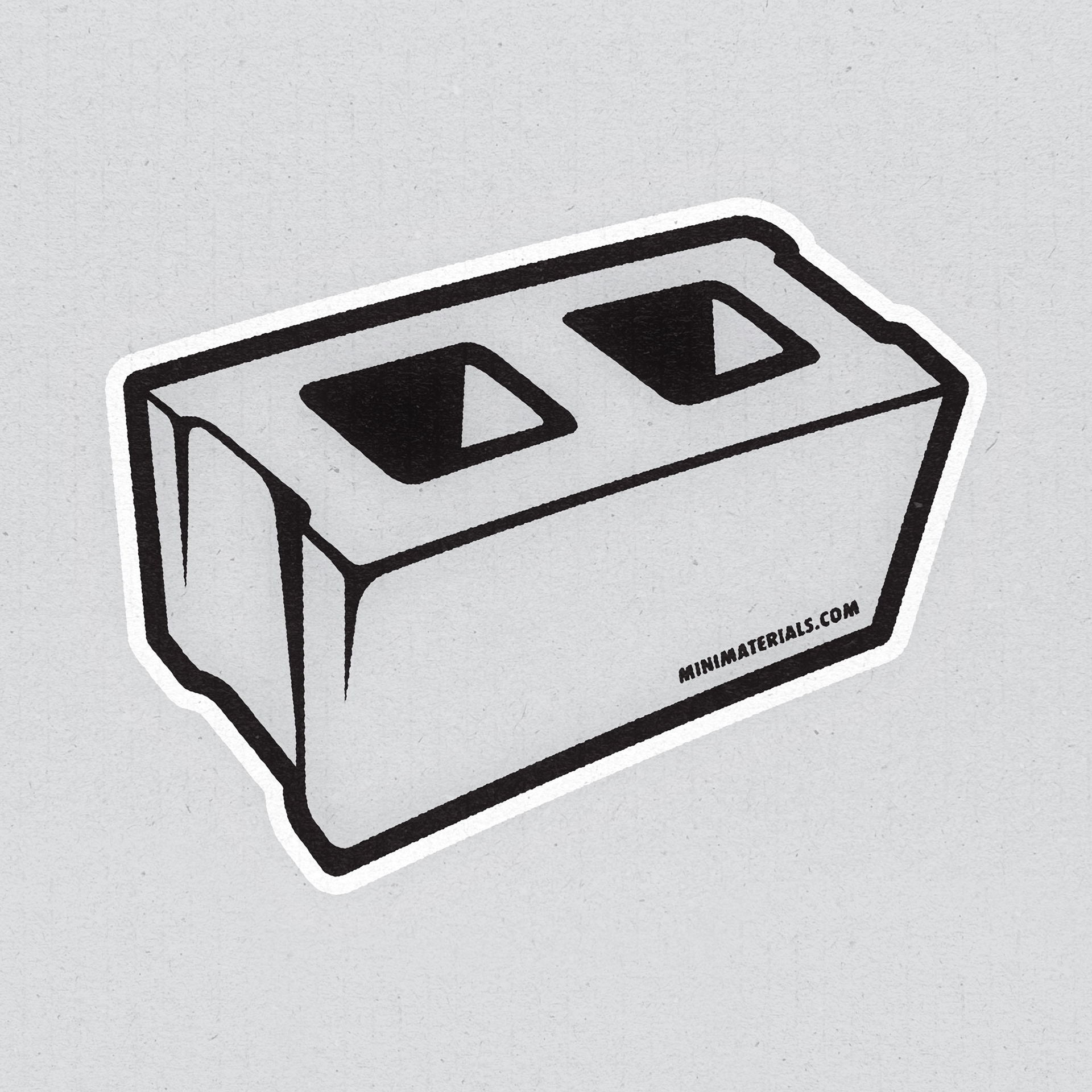 Mini Cinder Block Decal for Mini Materials