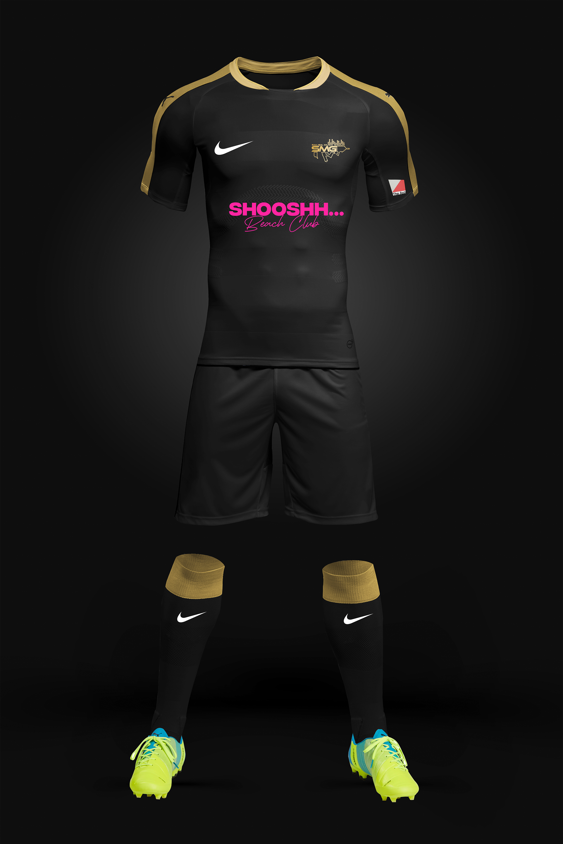 Mock-Up football Kit with local sponsors