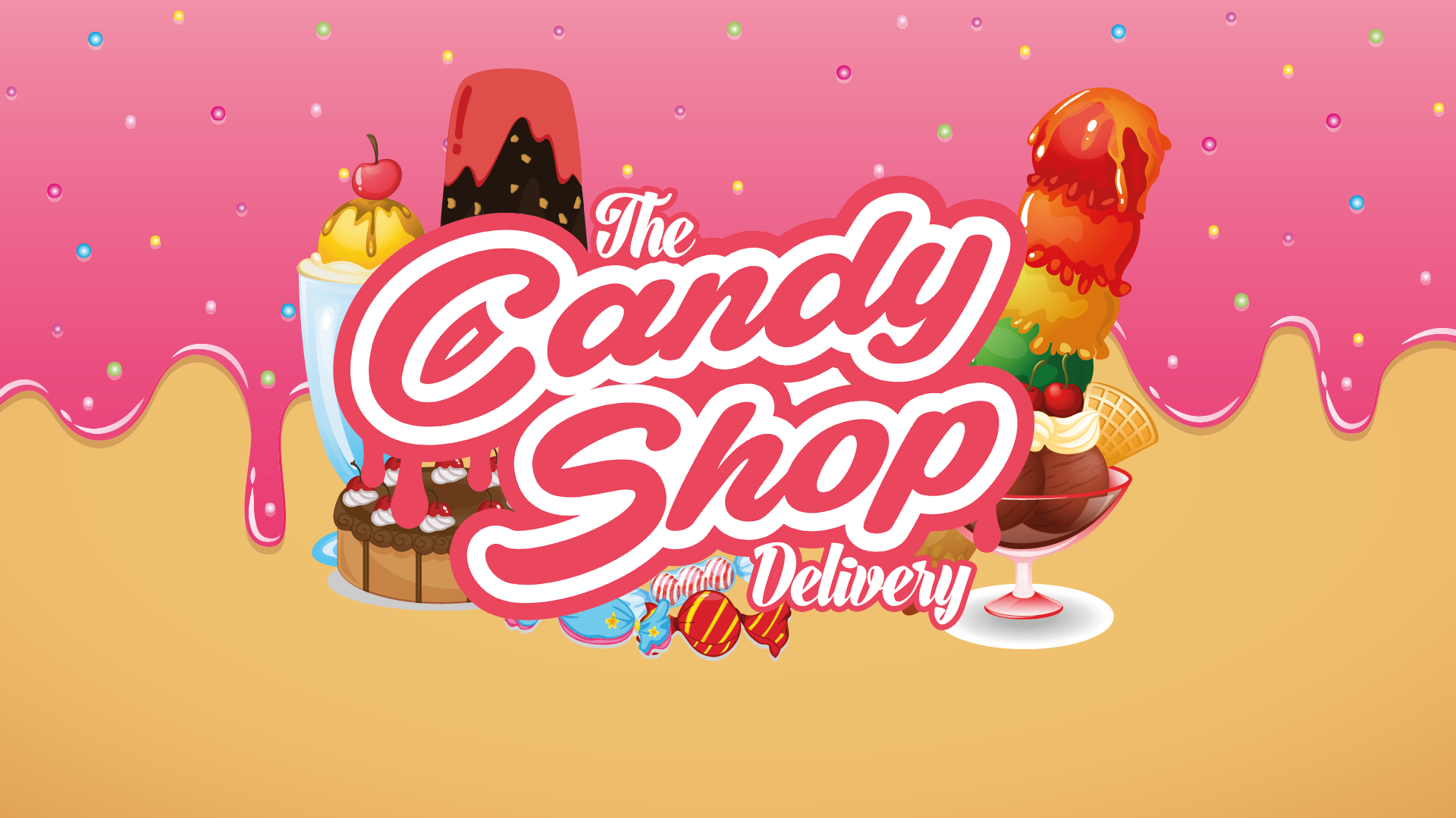 New Logo Branding for a new delivery company specialising in sweet goods. find them on IG @thecandyshopdelivery