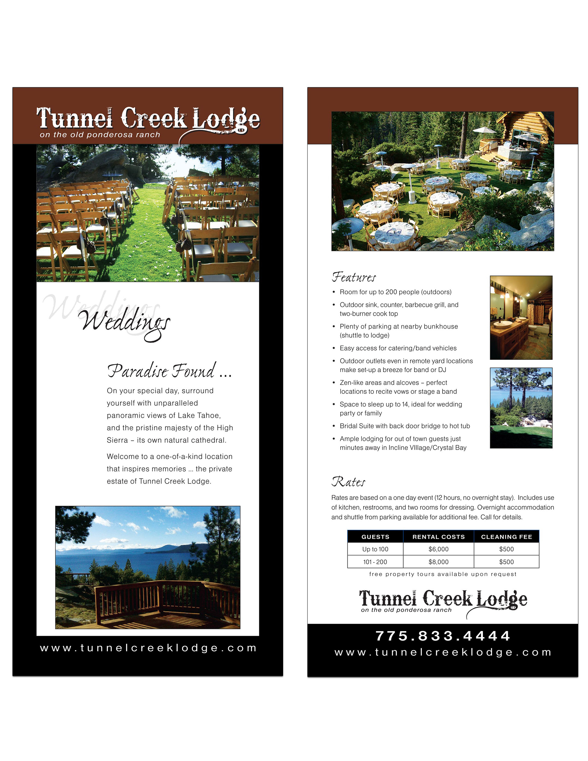 Tunnel Creek Lodge 4x9 Rack Card