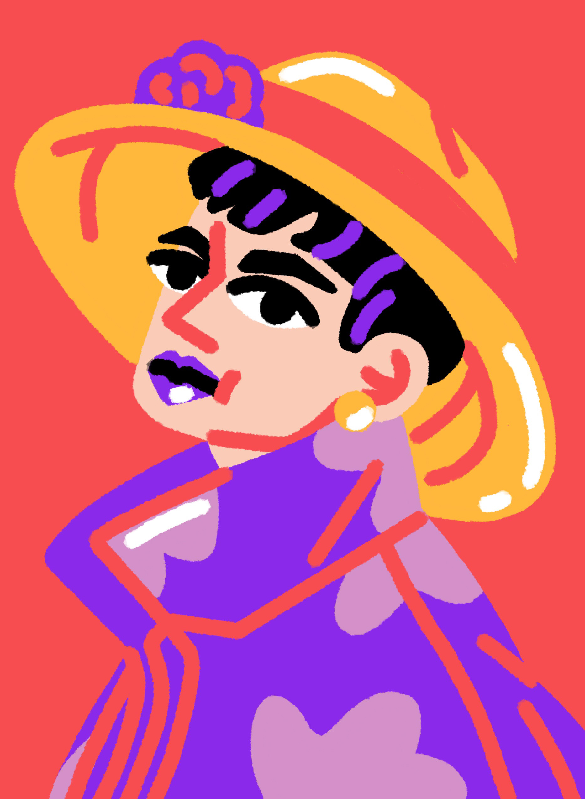 Woman with short hair