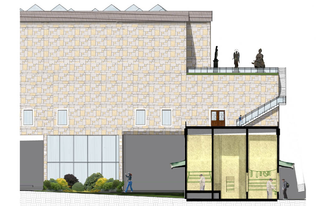 Section & Courtyard Elevation