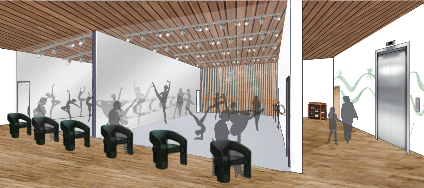 Interior Rehearsal Space Perspective