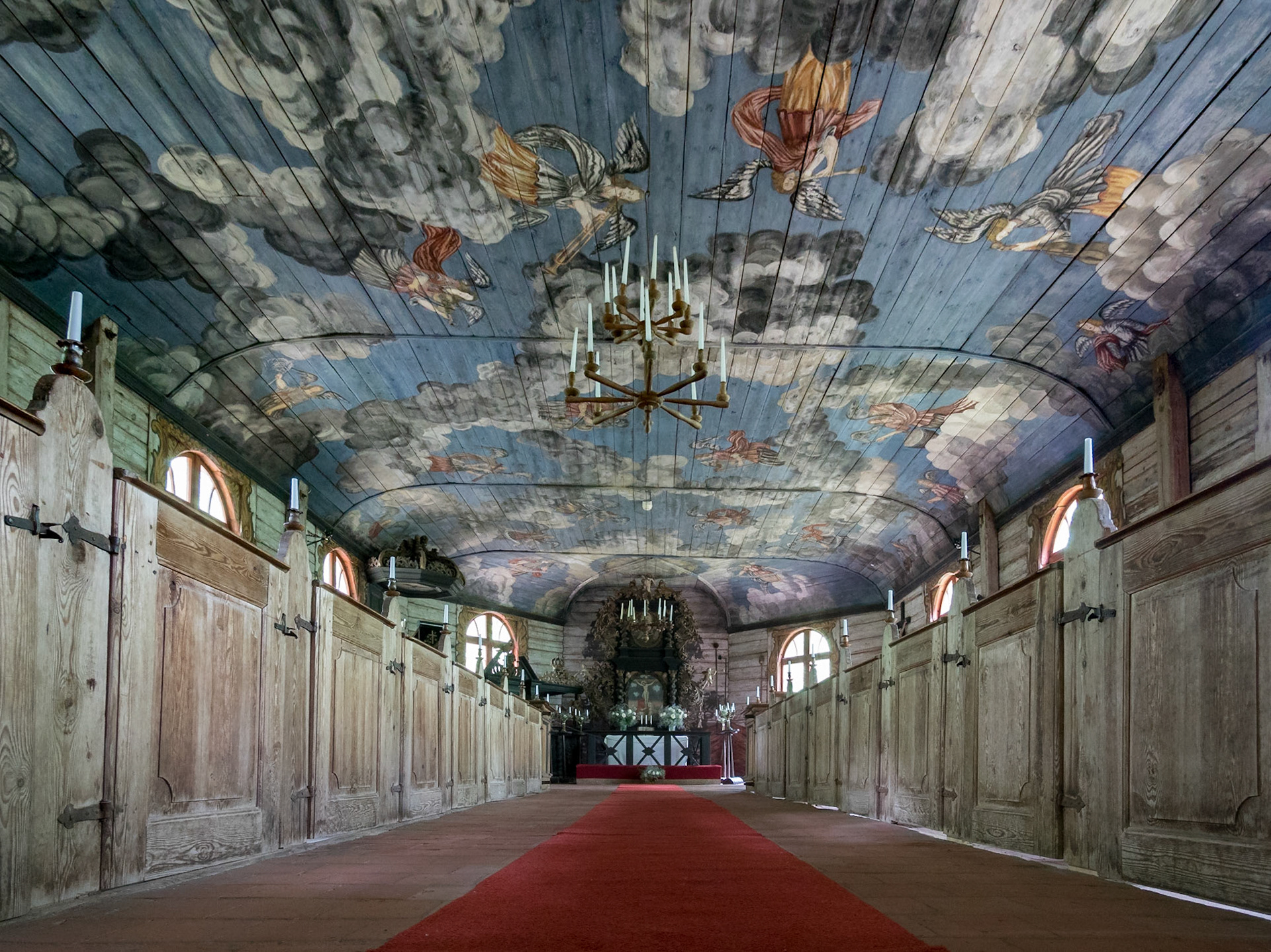 Beautiful painted ceiling.