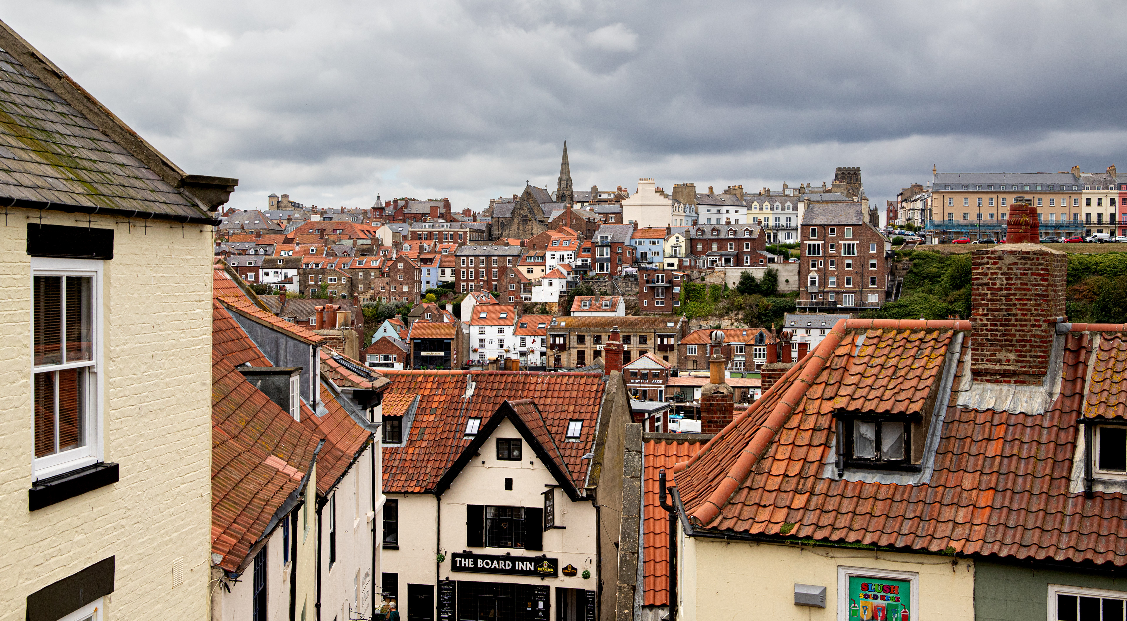 Town of Whitby from the Abbey steps