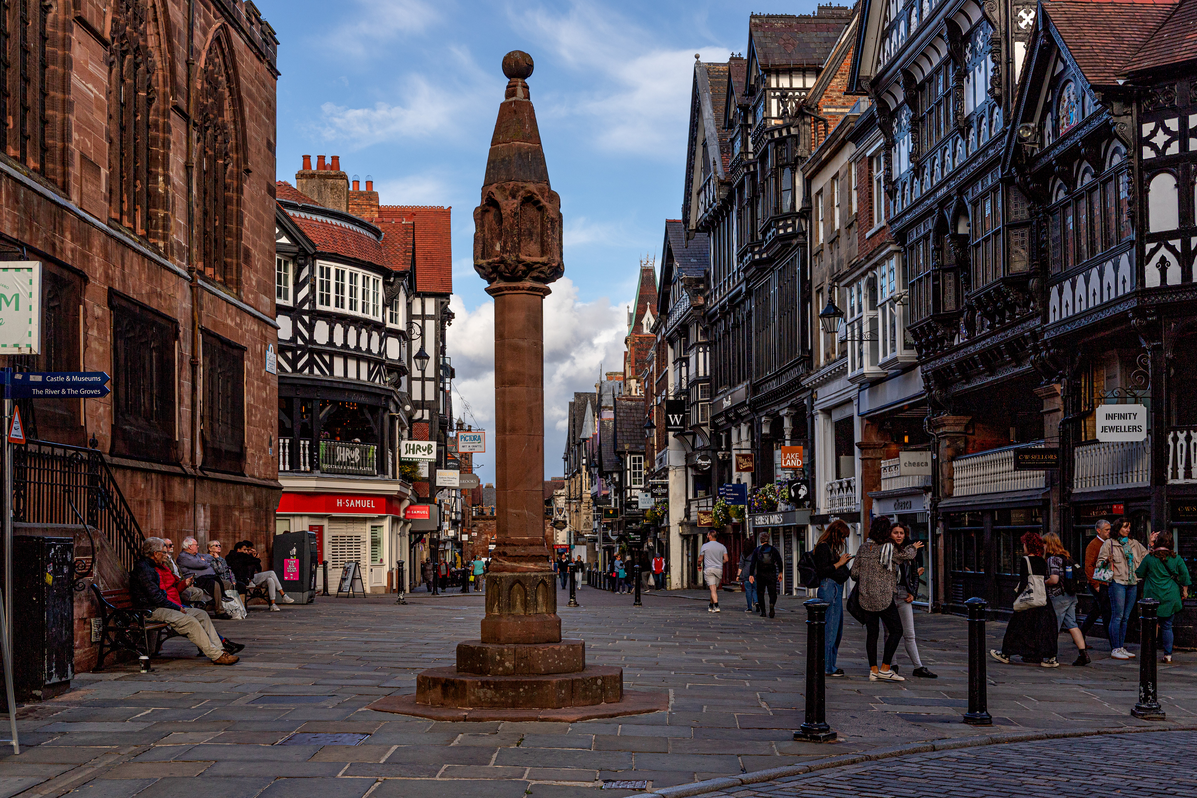 Downtown Chester with the High Cross