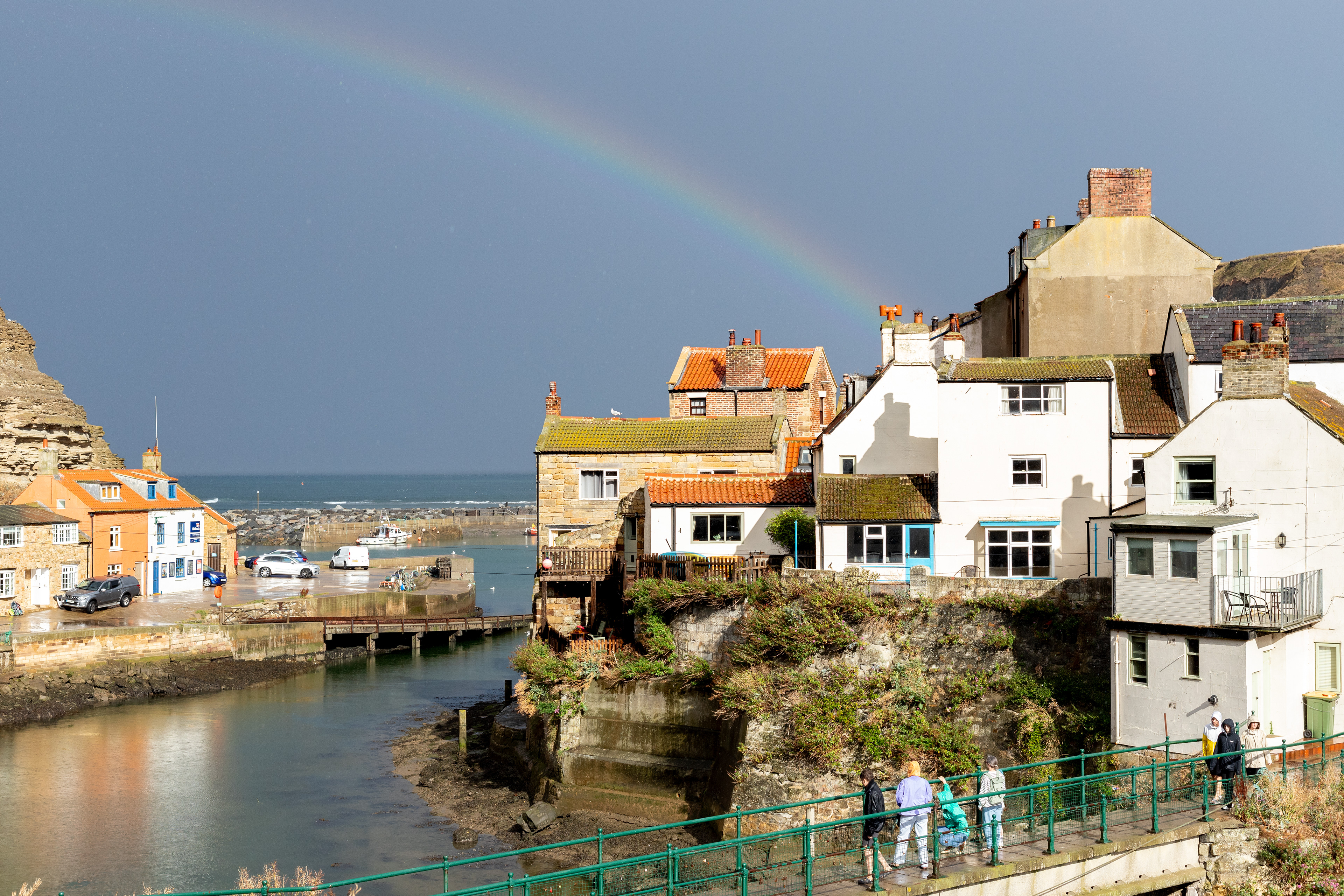 Rainbow over Staithes.
